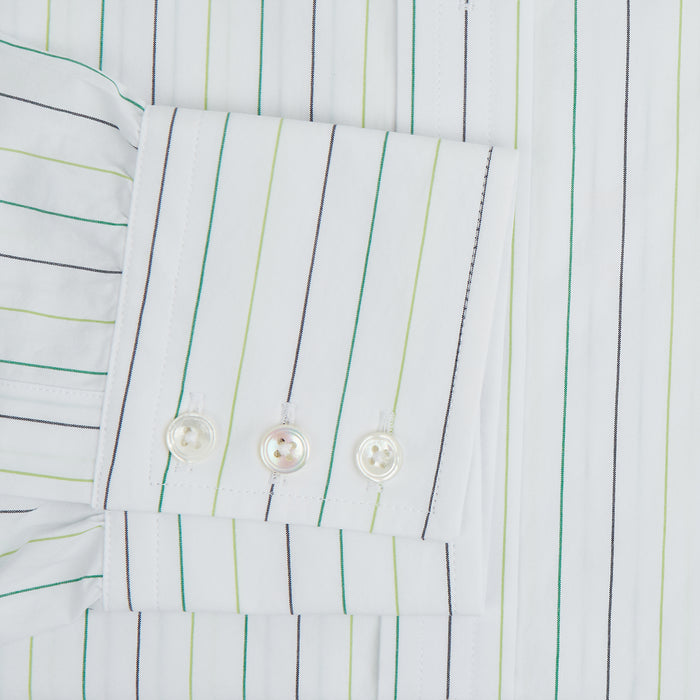 Green Wide Pinstripe Mayfair Shirt Image 3