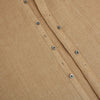 View 7 of product The Turnbull & Asser Camel Linen Windsor Shirt features long sleeves, a tailored fit, and classic collar in light brown camel linen, shown against a white background.