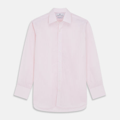 White and Pink Wide Stripe Mayfair Shirt