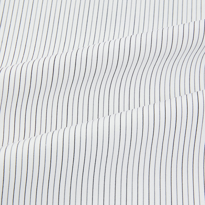 Midnight Blue and Grey Fine Stripe Mayfair Shirt Image 5