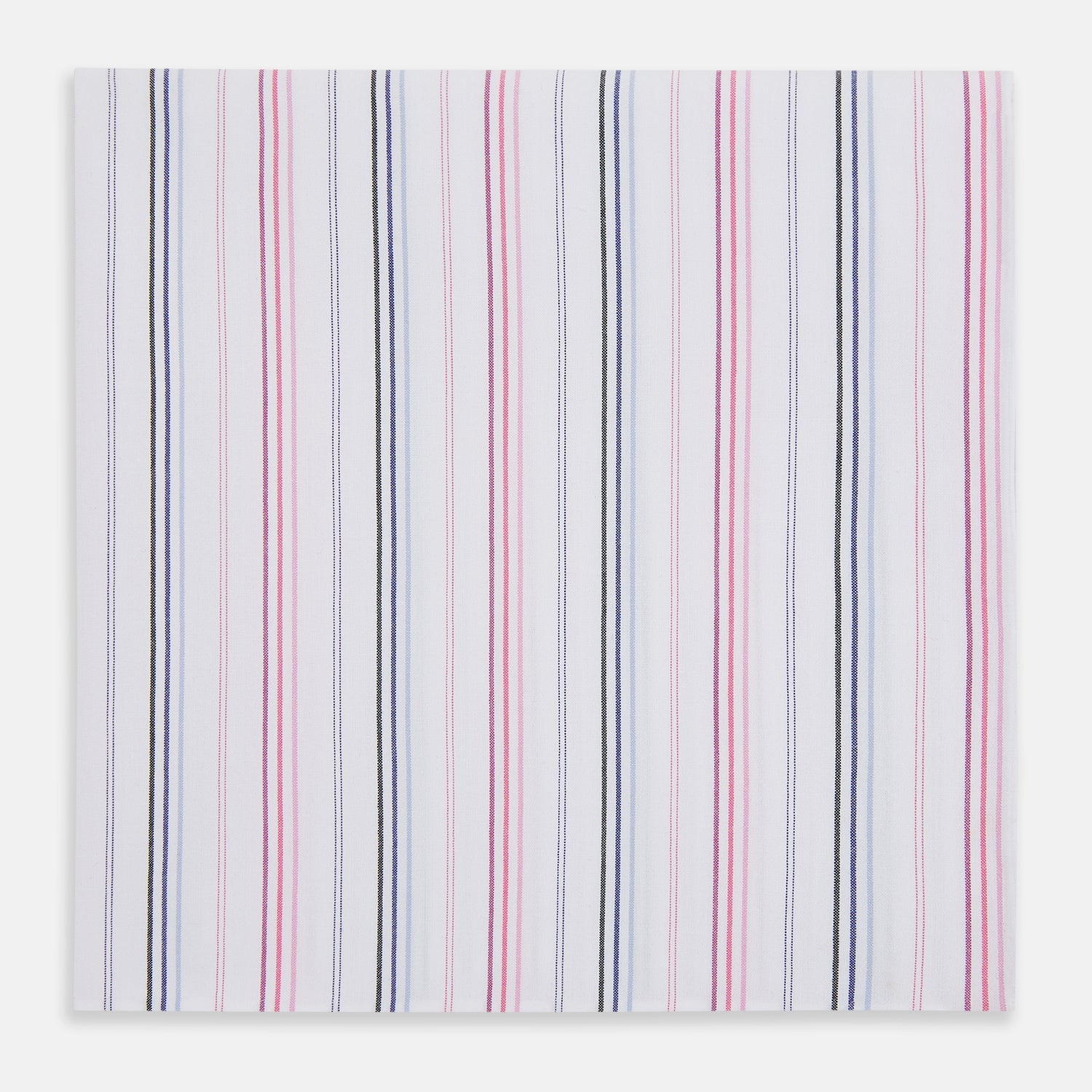 Image 1 of product Hand Rolled Pink and Blue Multi Stripe Handkerchief