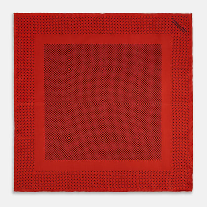 Red Dot Silk Pocket Square Image 3
