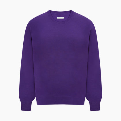 Purple Merino Round Neck Jumper Image 4