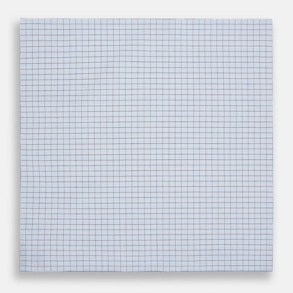 Hand Rolled Blue Multi Graph Check Handkerchief Image 2