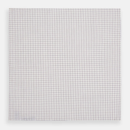 Hand Rolled Purple Graph Check Handkerchief Image 2