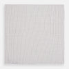 View 6 of product The Turnbull & Asser Hand Rolled Purple Graph Check Handkerchief features a white cloth with evenly spaced thin purple lines forming small squares, neatly laid flat against a white background.
