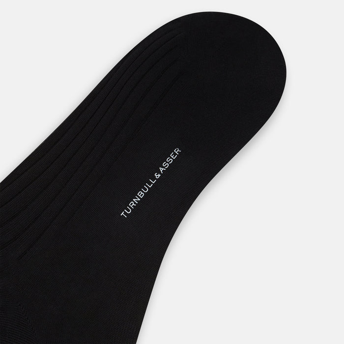 Black Cotton Long Socks Image 2