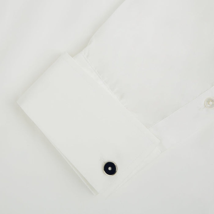 Navy Gemstone Circle Cufflinks Image 2