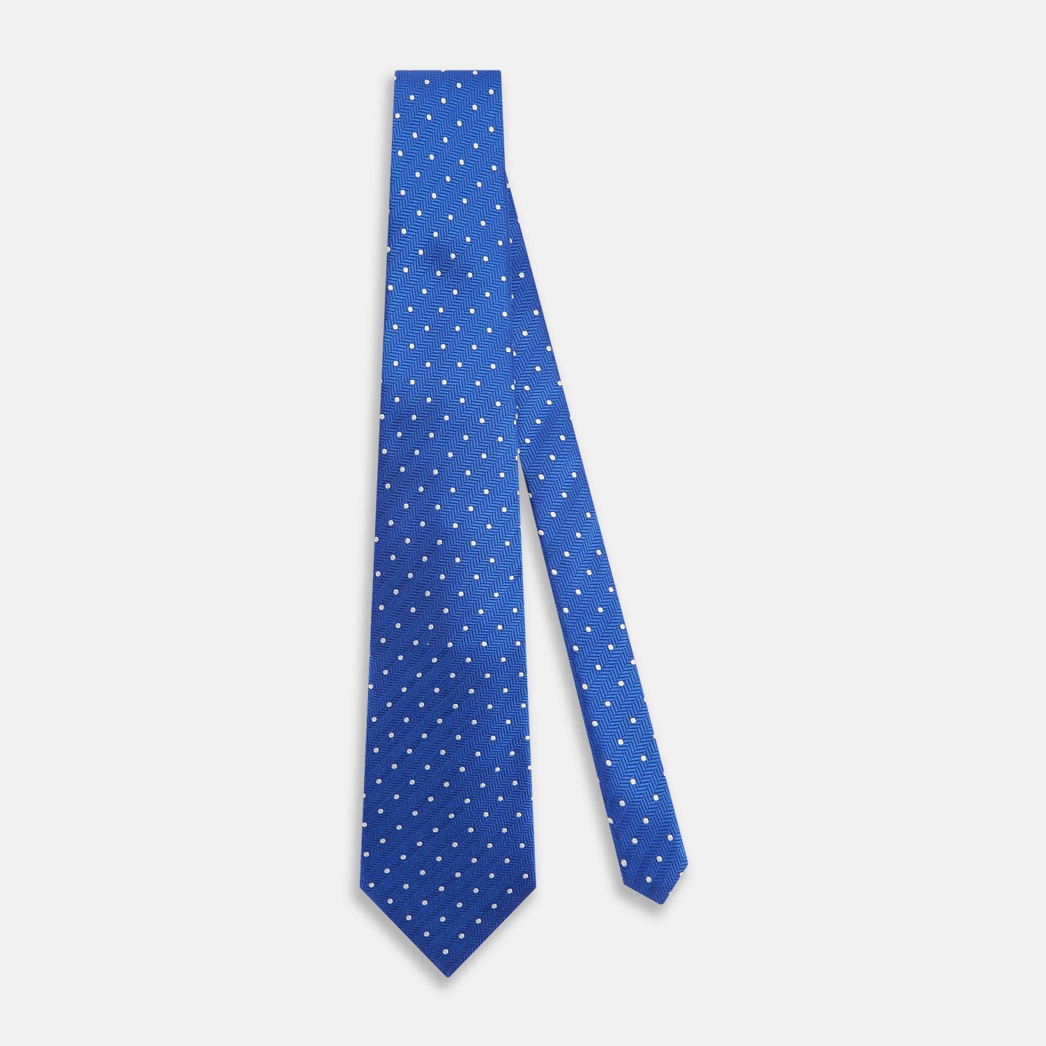 Image 2 of product Blue and White Micro Dot Silk Tie