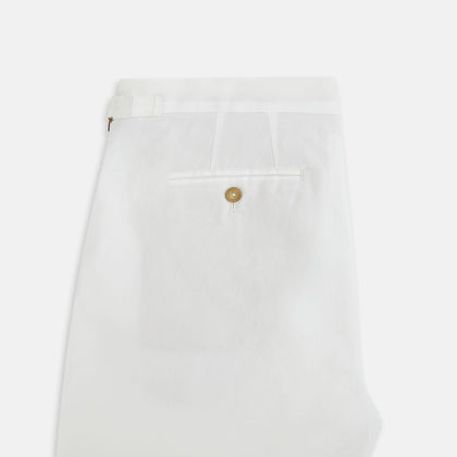 White Linen Henry Trousers Image 4