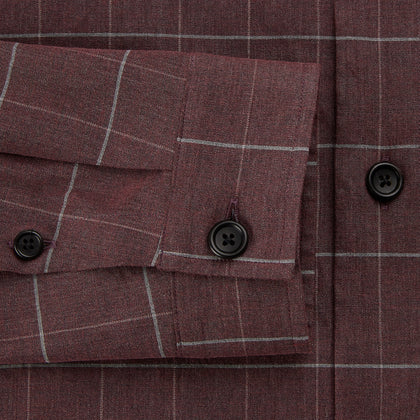 Burgundy Check Hampstead Overshirt Image 3