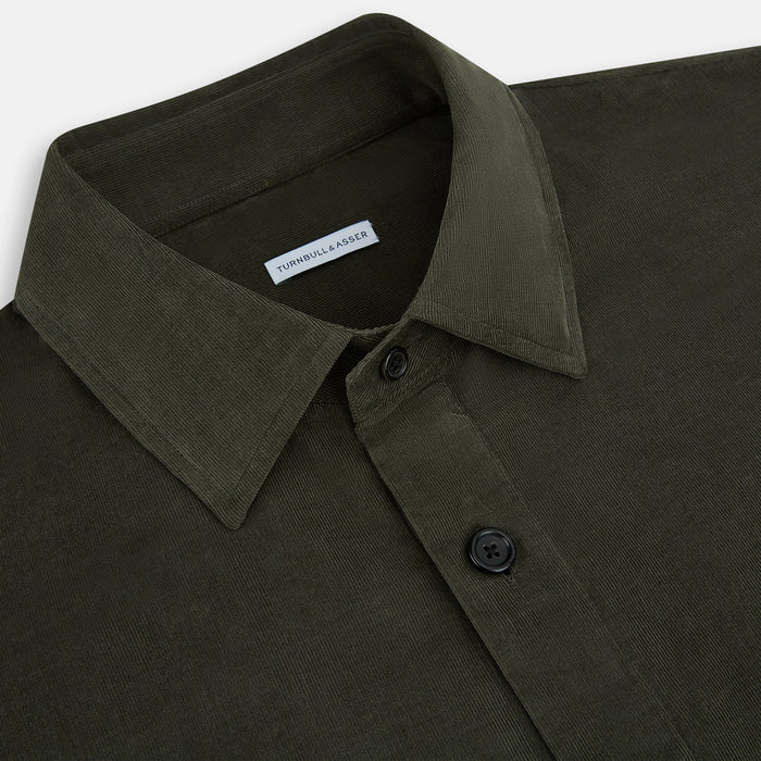 Olive Corduroy Hampstead Overshirt Image 1