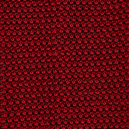 KNITTED RED SILK PLAIN TIE Image 2