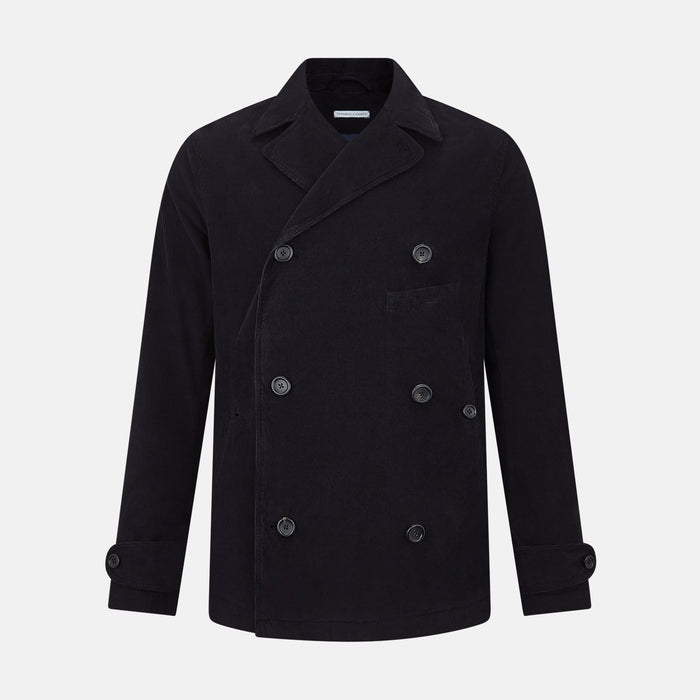 Navy Kingston Corduroy Caban Jacket