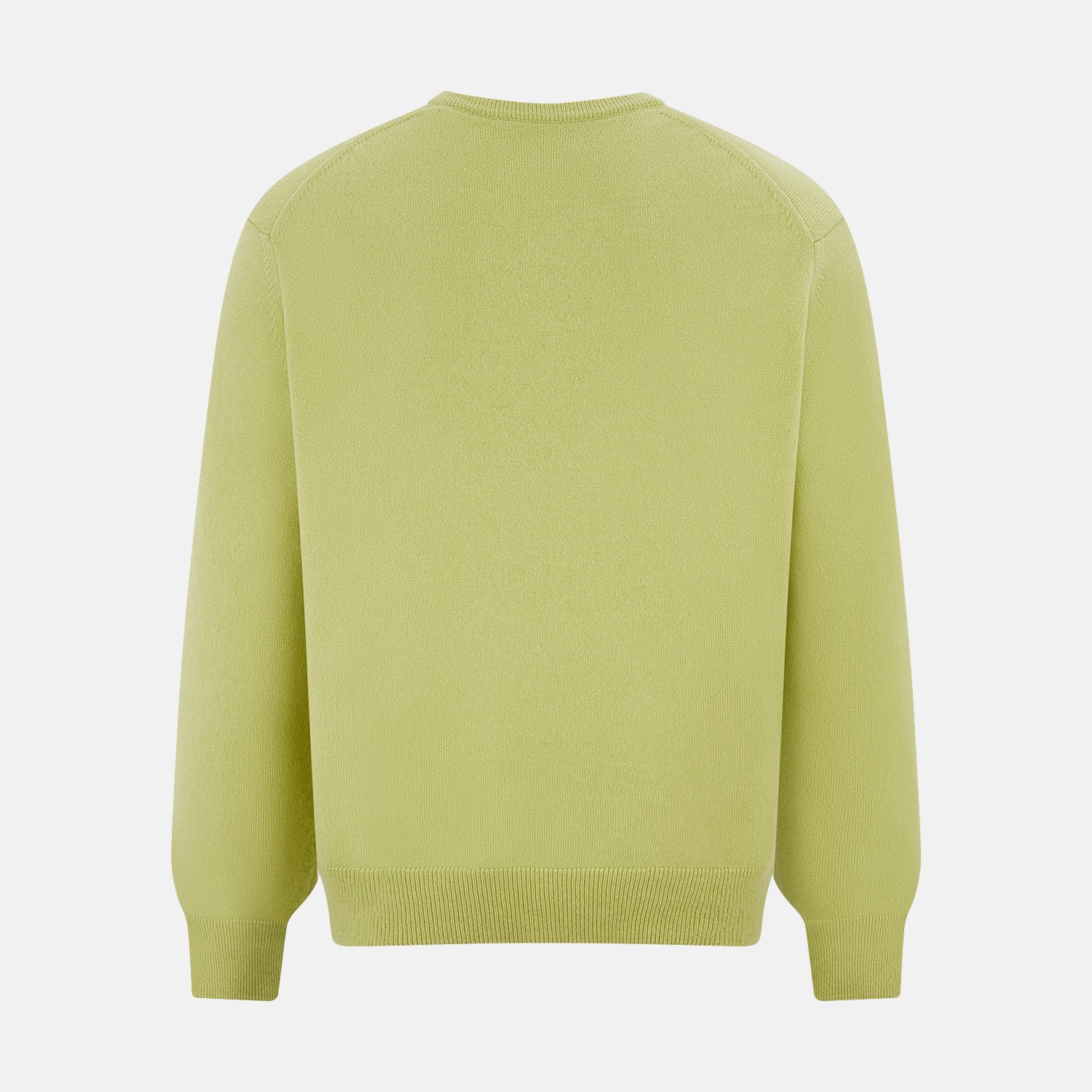 Melon Green Cashmere V-Neck Jumper