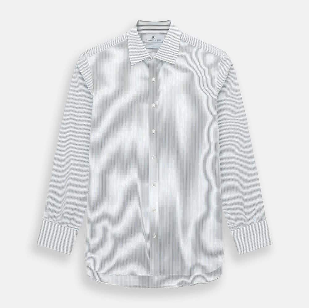 Navy and Brown Pinstripe Mayfair Shirt