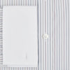 View 4 of product The Turnbull & Asser Multicoloured Music Stripe Shirt features a classic fit, contrast collar, and double cuffs—an elegant British design displayed on a plain light background.