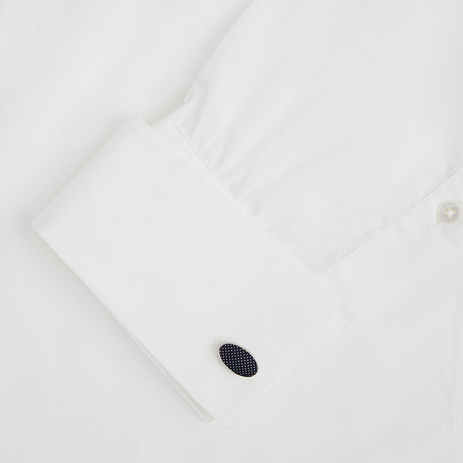 Image 3 of product Navy Dotted Oval Cufflinks