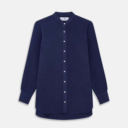 Blue Soft-touch Silk Lauren Shirt