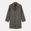 Grey Multi Check Wool Bernard Car Coat