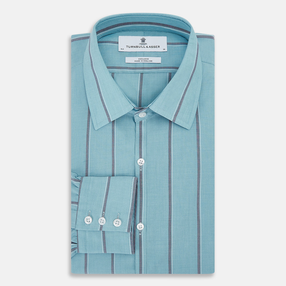 Cendre Blue Track Stripe Westminster Shirt