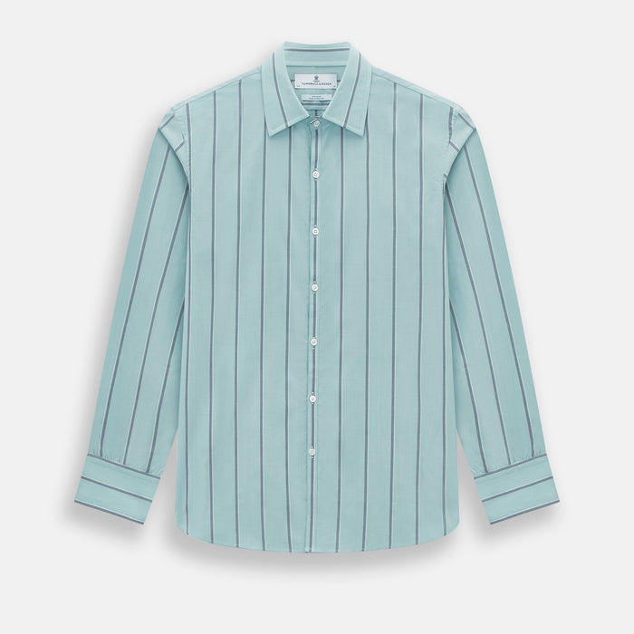 Light Sage Track Stripe Westminster Shirt