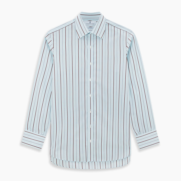 Burgundy Combination Stripe Mayfair Shirt Image 6
