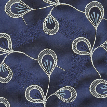 Navy Jacquard Silk Floral Tie Image 3