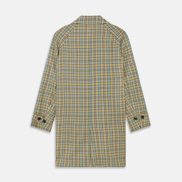 Green and Blue Multi Check Wool Elliot Coat Image 3