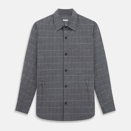 Charcoal Melange Check Hampstead overshirt