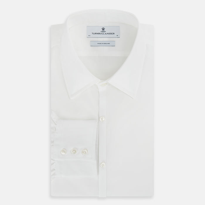 PLAIN WHITE WESTMINSTER SHIRT WITH TURNBULL COLLAR AND 3- BUTTON CUFFS Image 4