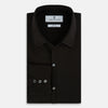 View 5 of product A long-sleeved, collared MIDNIGHT BLUE WINDSOR SHIRT by Turnbull & Asser, laid flat on a white background, highlights classic British craftsmanship.