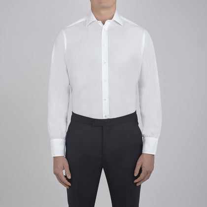 Sea Island Cotton Classic Fit White Shirt