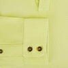 View 4 of product The Turnbull & Asser Lime Green Rugby Polo Shirt is a pure cotton, long-sleeve shirt with a collar and no visible buttons, displayed flat against a white background.