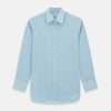 Light Blue Sea Island Quality Cotton Shirt with T&A Collar and 3-Button Cuffs