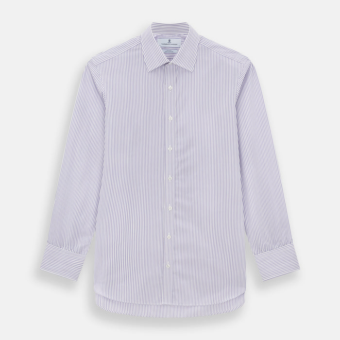 Purple Shadow Stripe Mayfair Shirt