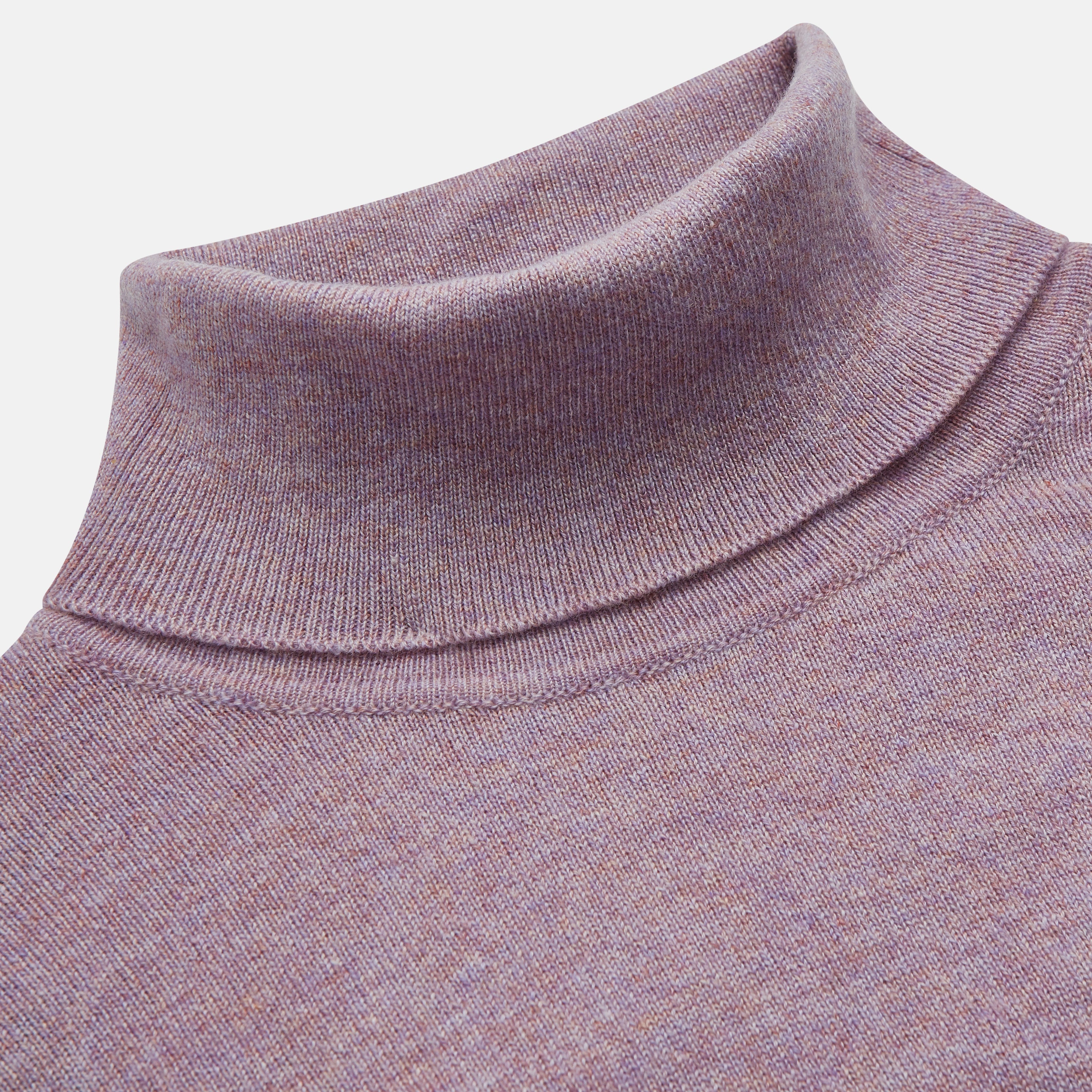 Image 2 of product Lilac Heather Aubrey Cashmere Roll Neck Jumper