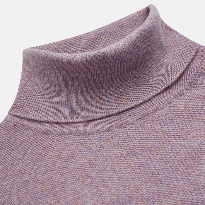 Lilac Heather Aubrey Cashmere Roll Neck Jumper Image 1