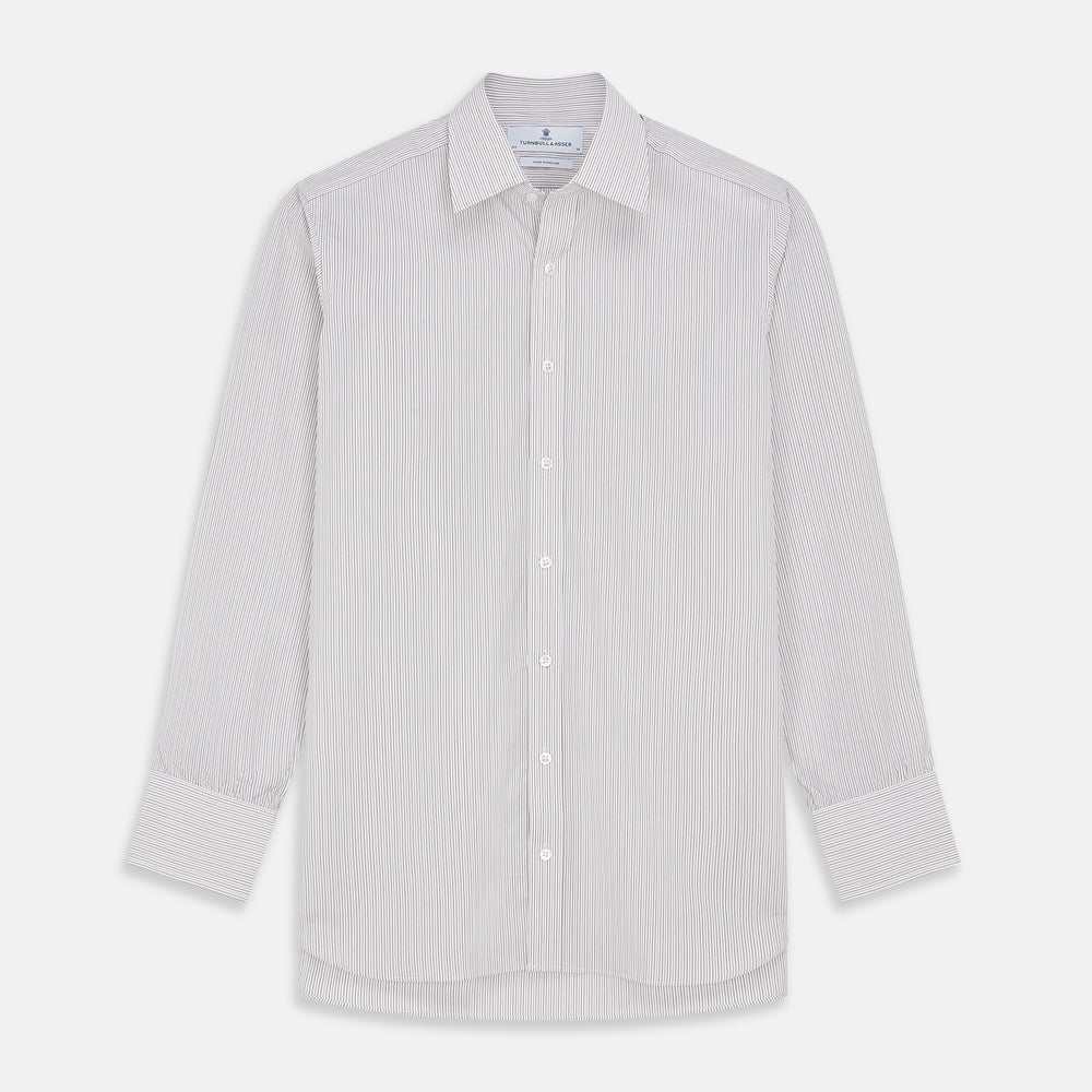 Sandstone Multi Stripe Cotton Regular Fit Mayfair Shirt