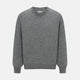 Grey Melange Cashmere Round Neck Jumper