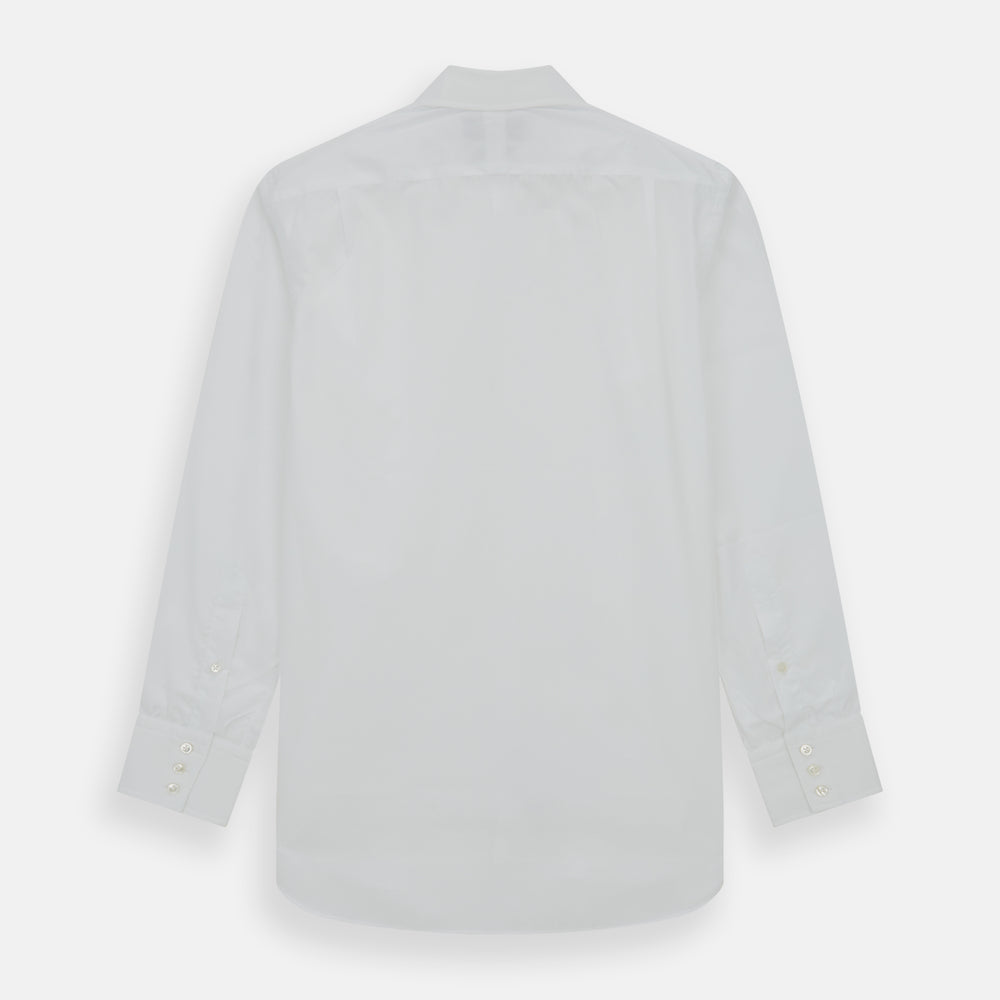 White Sea Island Quality Cotton Shirt with T&A Collar and 3-Button Cuffs