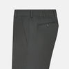 View 4 of product The Charcoal James Trouser by Turnbull & Asser features a straight-leg cut, belt loops, side pockets, and a front zipper—expertly tailored for elegant versatility, shown on a plain white background.