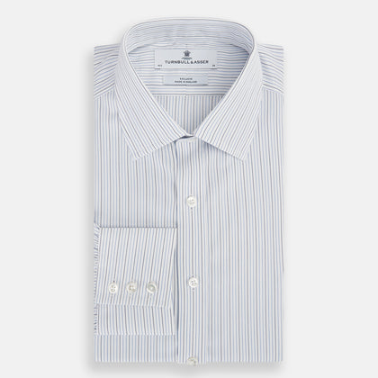 Navy and Blue Pinstripe Mayfair Shirt Image 4
