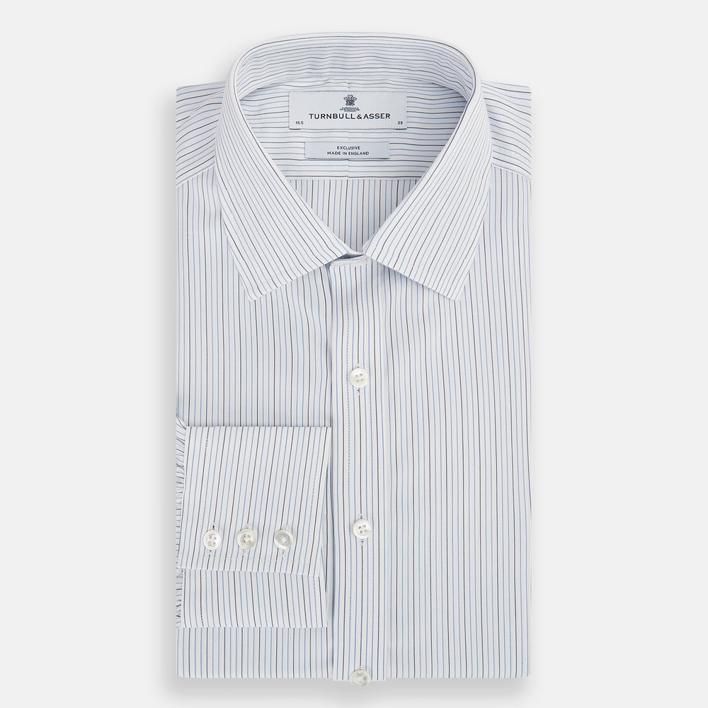 Navy and Blue Pinstripe Mayfair Shirt