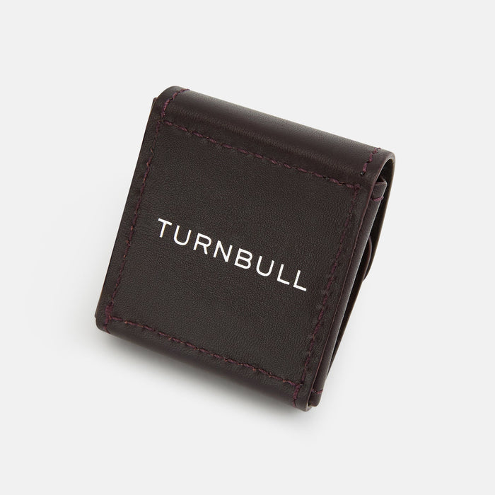 Burgundy Leather Cufflinks Image 3