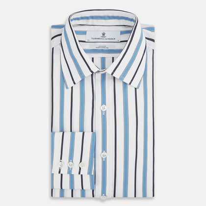 Sky Blue Multi Candy Stripe Mayfair Shirt Image 4