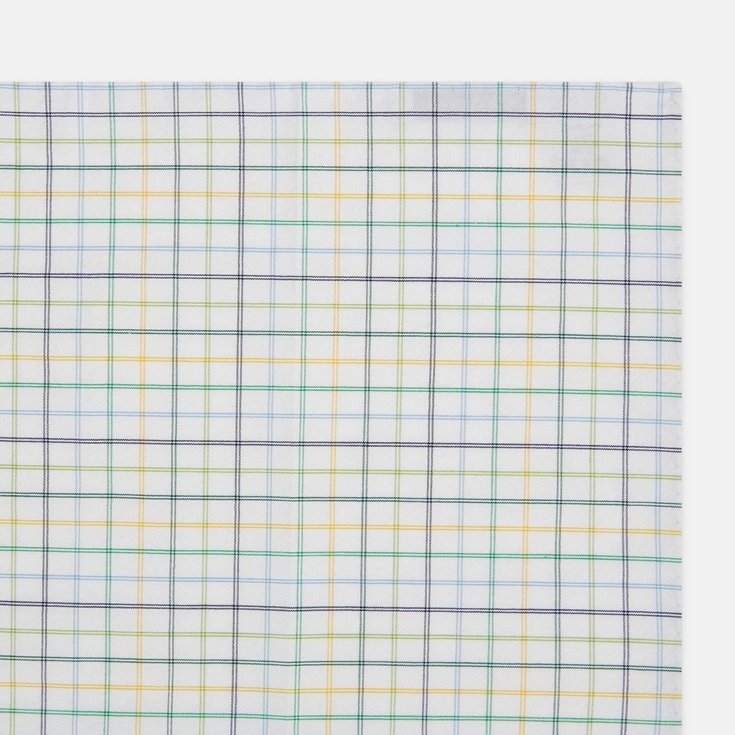 Image 2 of product Yellow Multi Double Grid Check Hand-Rolled Handkerchief