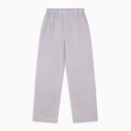 Red and Blue Stripe Cotton Hastings Pyjama Trousers Image 2