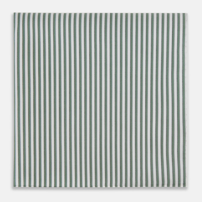 Melon Green Halo Stripe Hand-Rolled Handkerchief