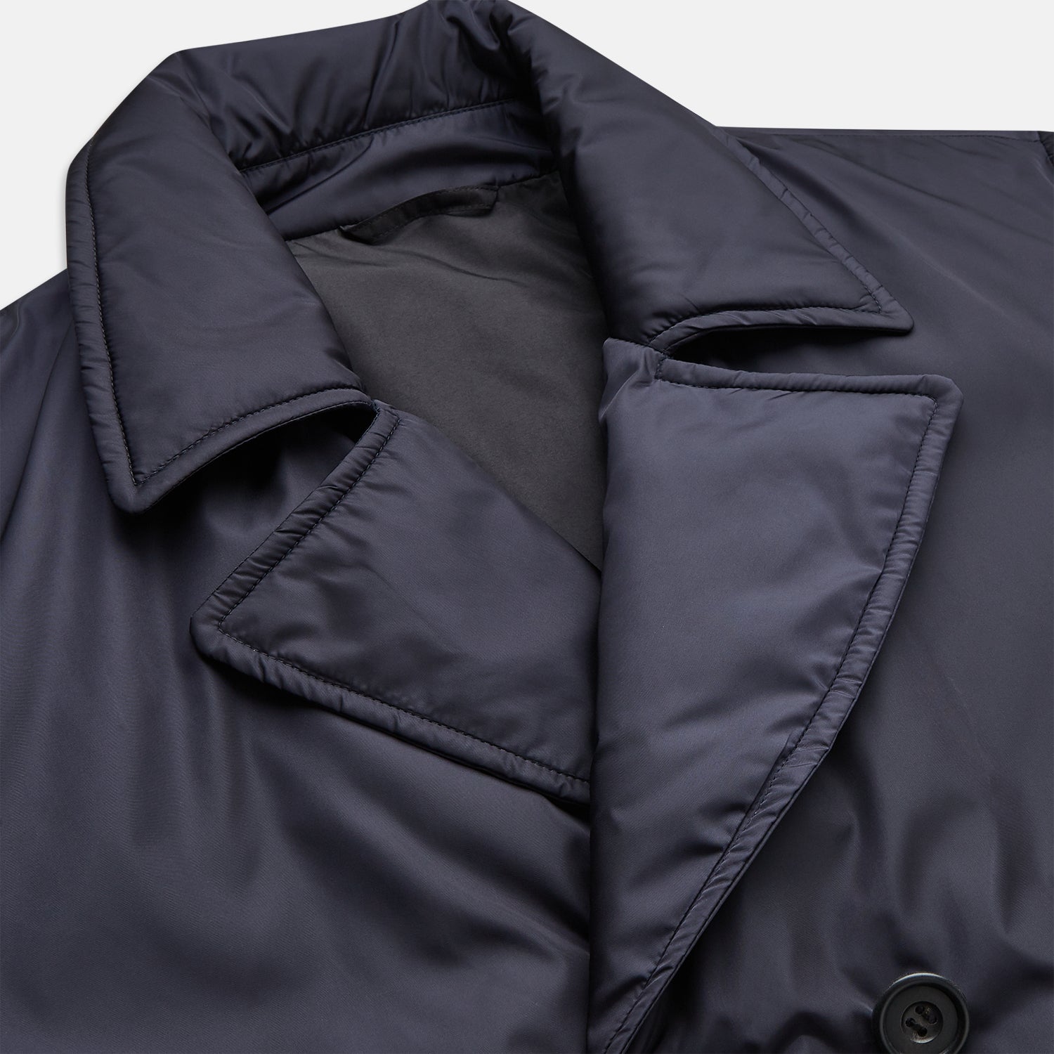 Navy Burrows Double Breasted Coat